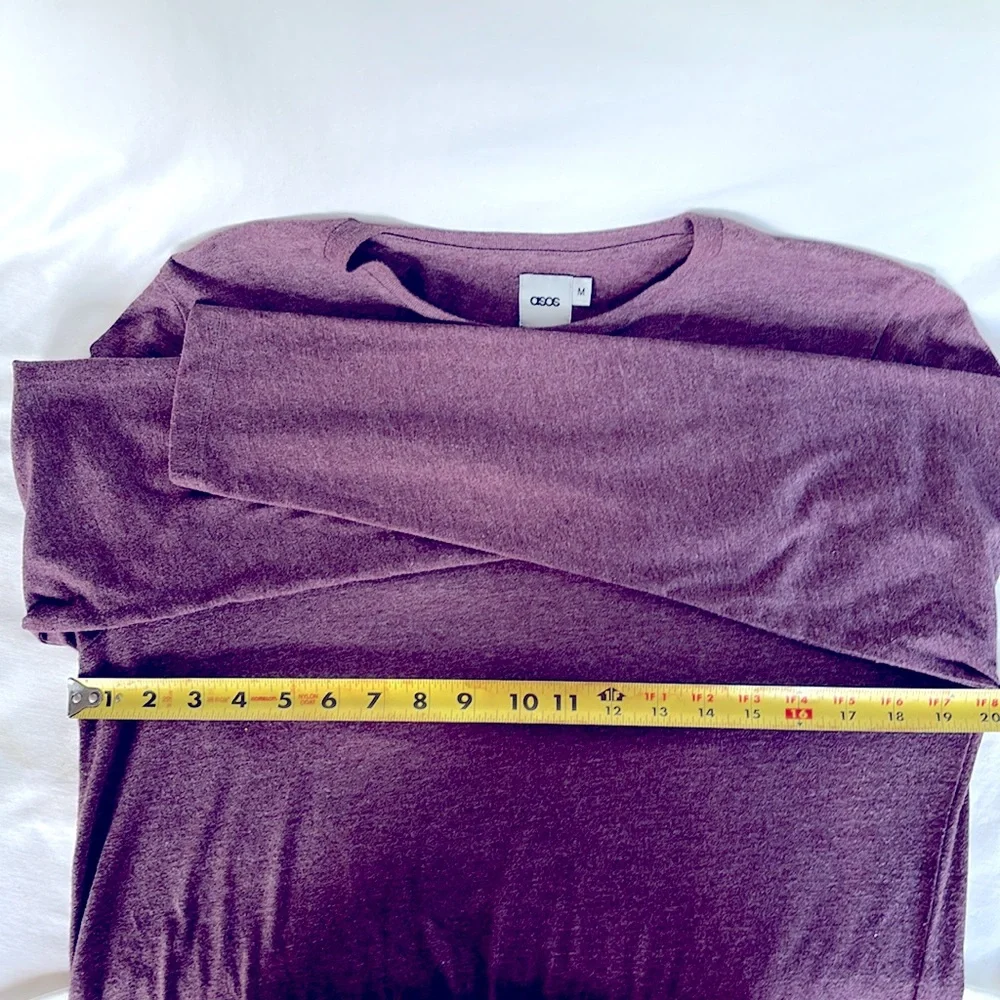 Pre-Owned  ASOS Men’s Long Sleeve Size M - Burgundy - Picture 11 of 13